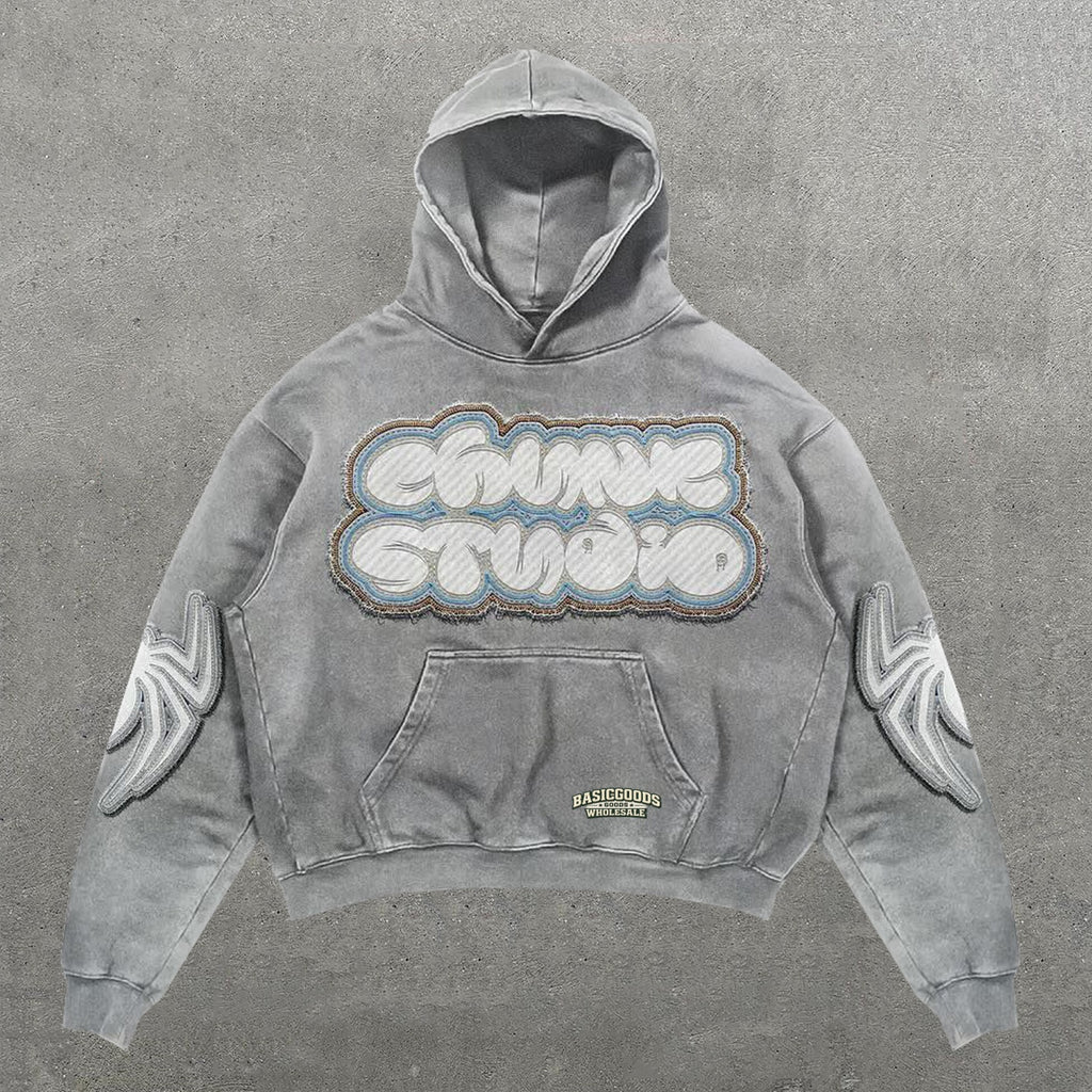 Basicgoodswholesale Personalized Spider Print Long Sleeve Hoodies