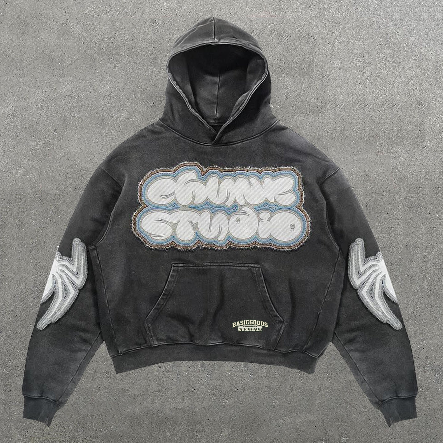 Basicgoodswholesale Personalized Spider Print Long Sleeve Hoodies