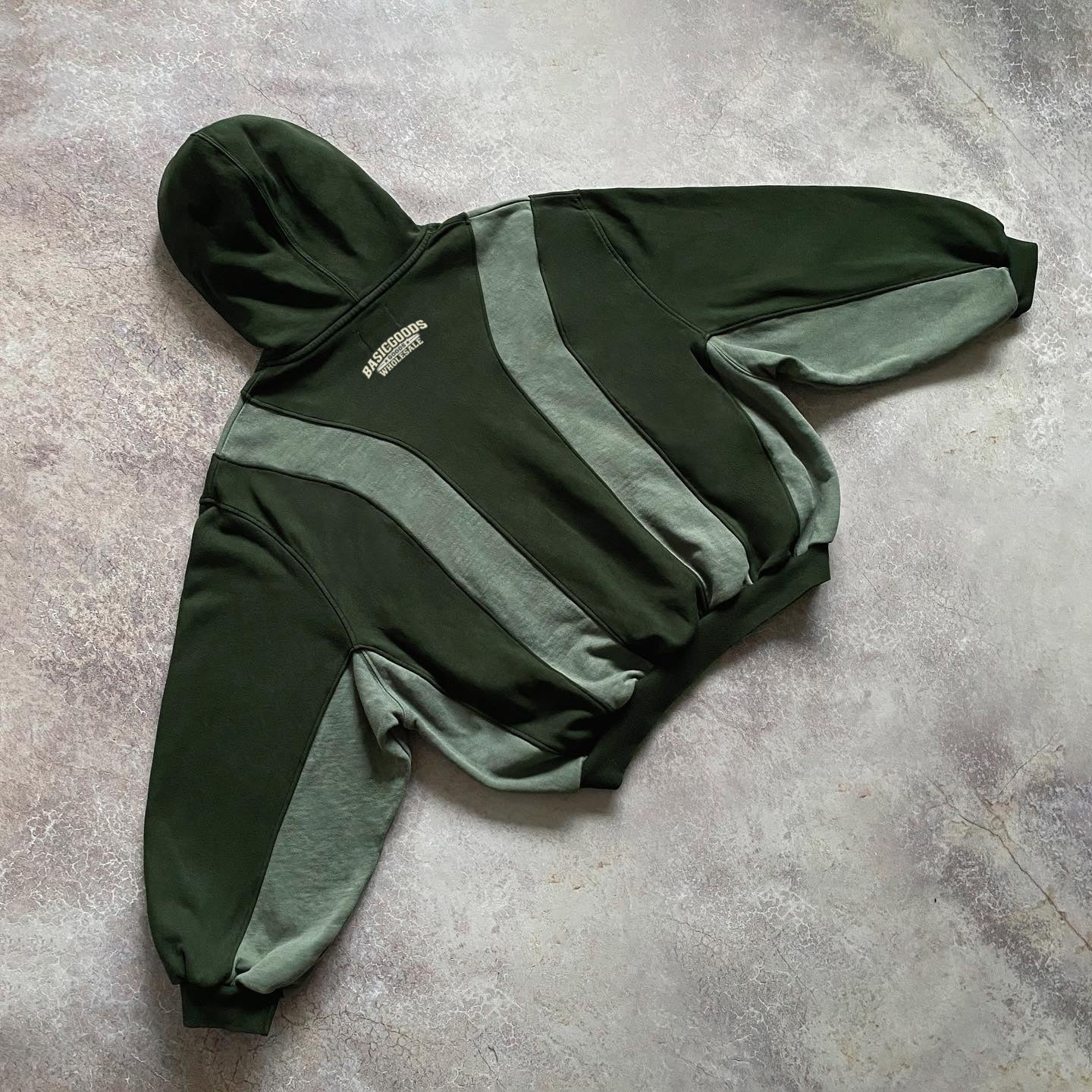 Basicgoodswholesale Casual street patchwork patchwork cotton sports hoodie