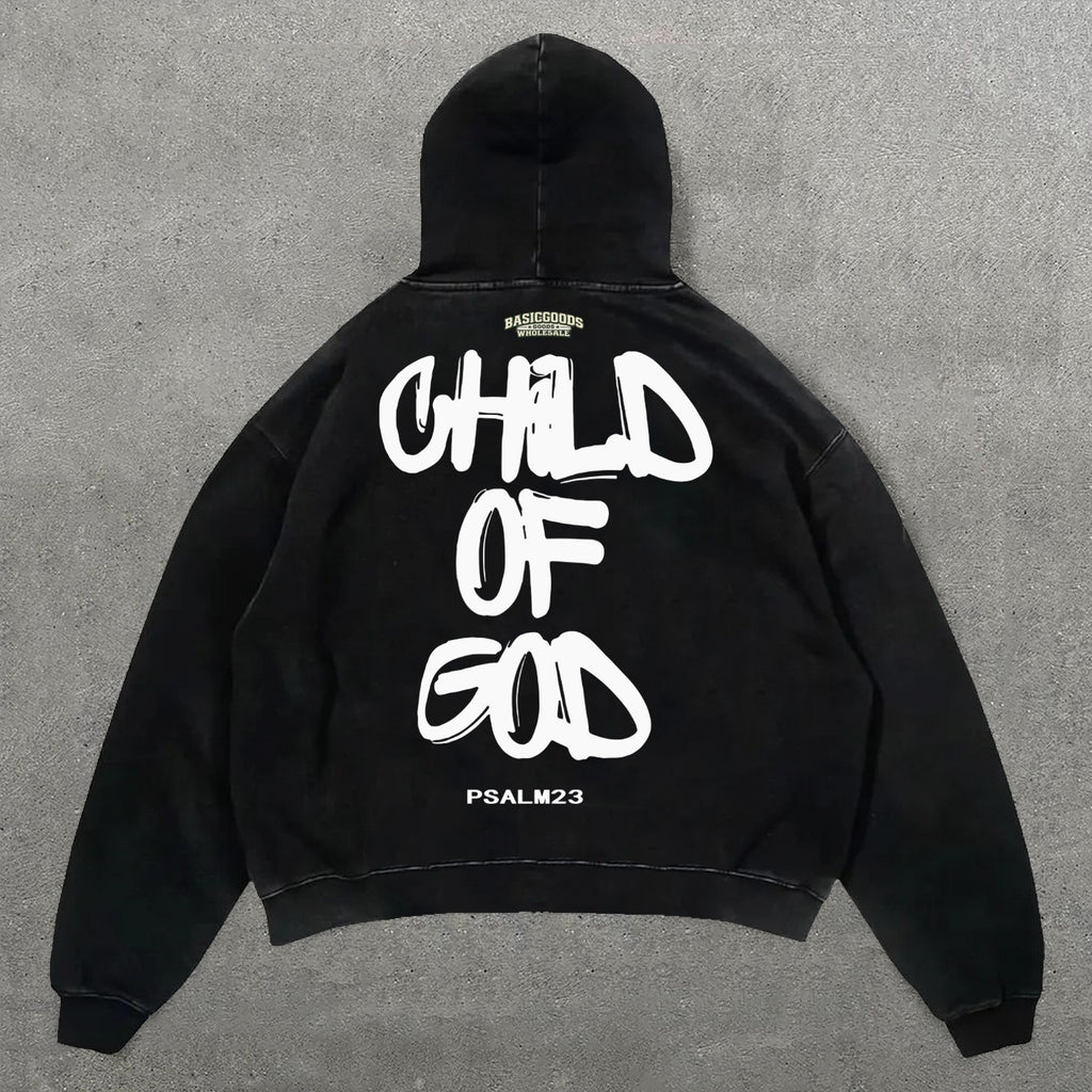 Basicgoodswholesale Child Of God Print Long Sleeve Hoodies